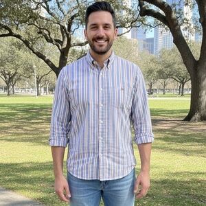 Polo Ralph Lauren Button Up Shirt Blue Red White Pony Outdoor L